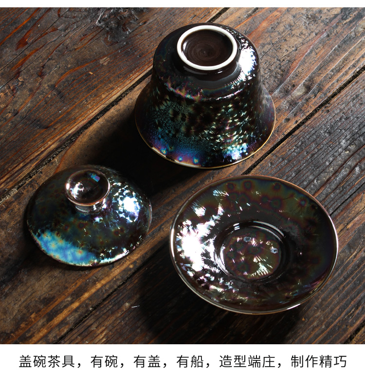 Colorful ceramics tureen tea cup bowl kung fu tea sets spare parts teapot only three large bowl of tea