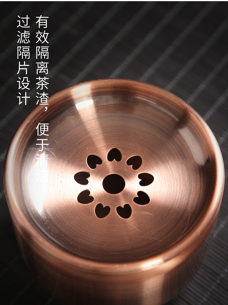 Circular manual pure copper buford it bearing pad hammer ground dry terms plate teapot kung fu tea accessories