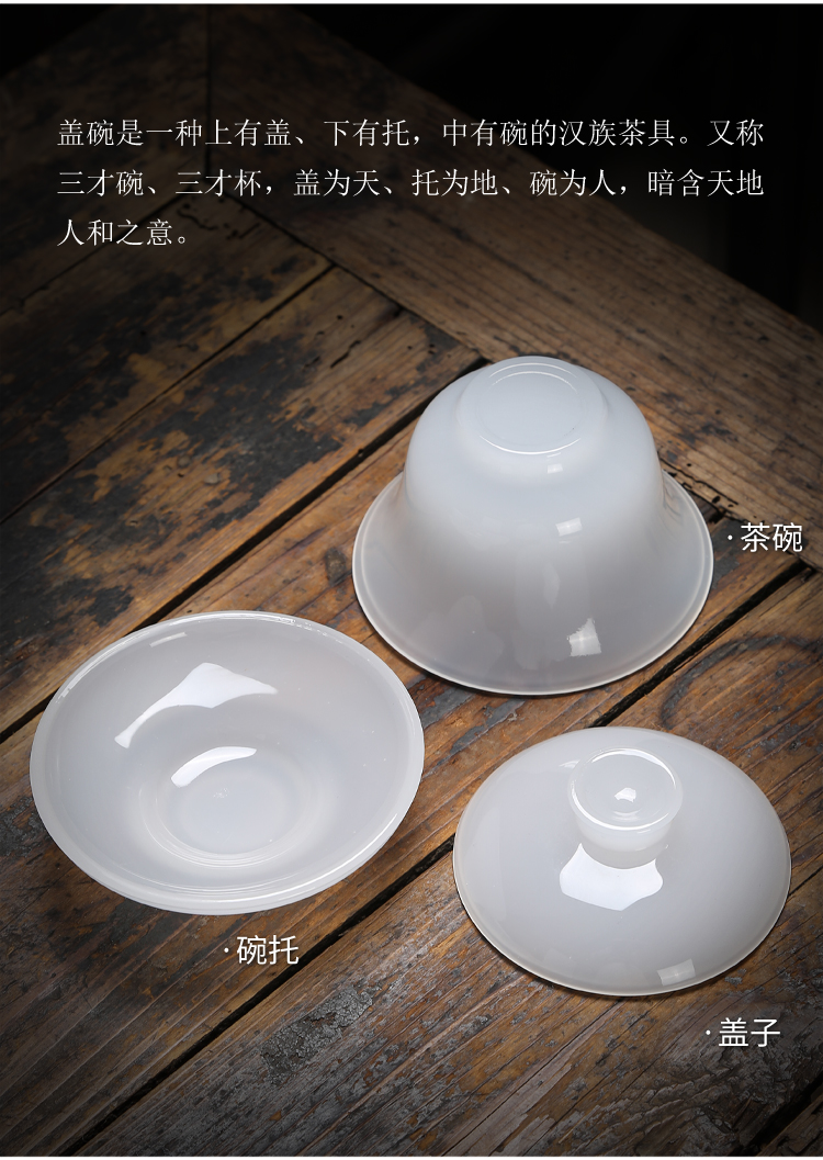 Jade porcelain cups white porcelain sample tea cup masters cup heat - resistant glass colored glaze single CPU kung fu tea set Japanese tea bowl