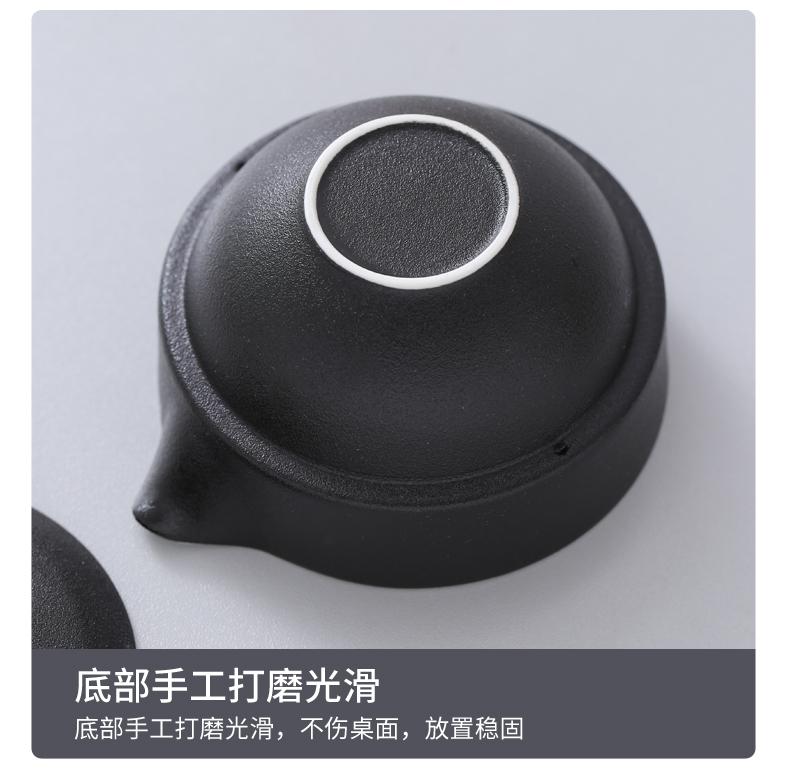 Kung fu tea sets ceramic tea pot teapot Lin Xiaowei travel a pot of three cups of contracted portable crack cup