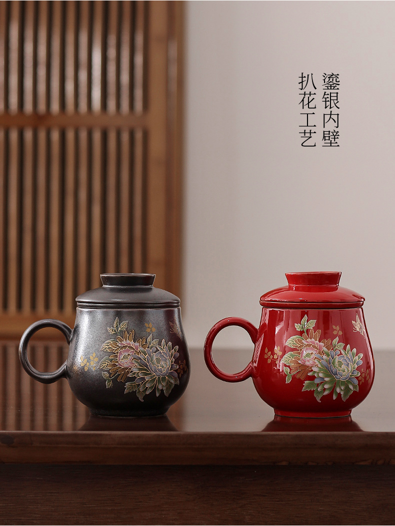 Coppering. As silver restoring ancient ways is a single filter with cover glass ceramic cups huai home tea cup keller of jingdezhen