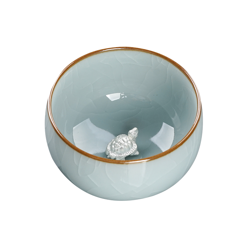 With silver your up expressions using CPU purple iron foot sample tea cup master cup single CPU ruzhou your porcelain pieces of personal cup gift