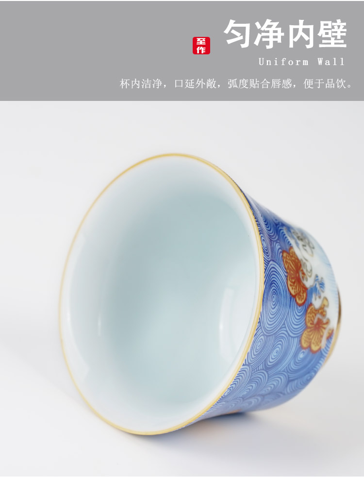 Lin Xiaowei crack cup against a pot of three cups of hot ceramics glass portable travel kung fu tea set contracted