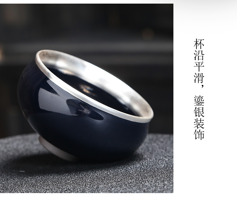 Lin Xiaowei tasted silver gilding kung fu tea cup built light ceramic bowl, master sample tea cup cup manually Japanese home