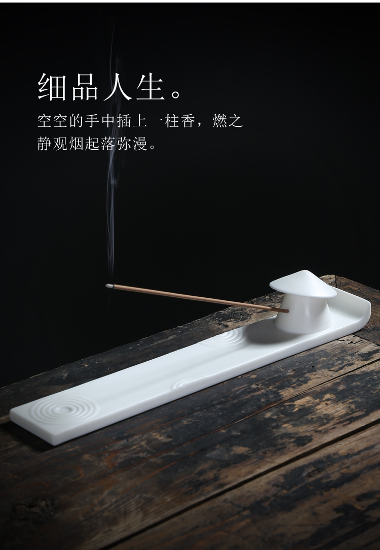 Lin Xiaowei dehua white porcelain incense inserted home sitting room furnishing articles furnishing articles club appearance teahouse soft outfit creative incense buner