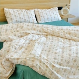 雅赞 Yazan All-Cotton Double-Layer пряжа с четырьмя частями 2024 Новые продукты для постельных принадлежностей, доступные во всех сезонах