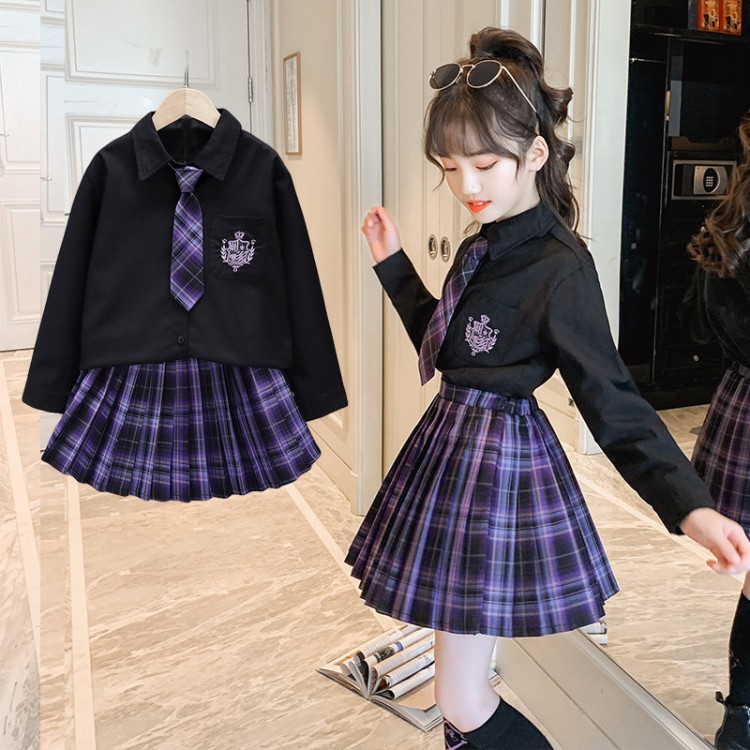 Girls dress spring dress children jk uniform genuine full suit skirt girls college style Japanese princess dress summer