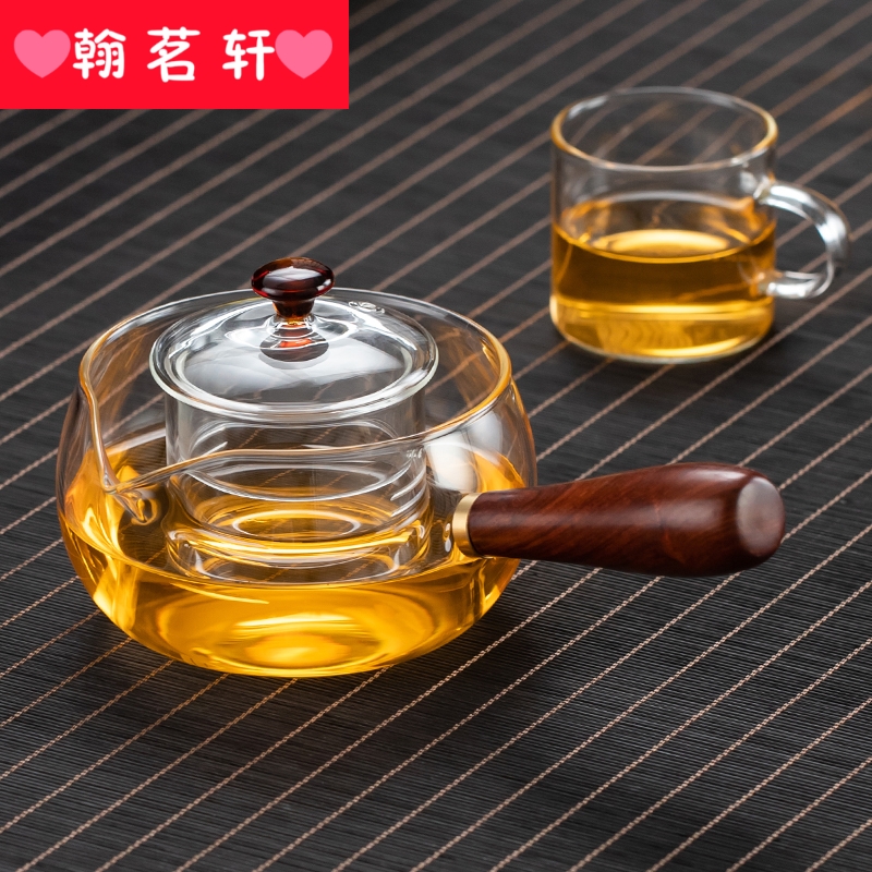 High temperature resistant glass side put boiling suit small teapot tea stove electric TaoLu tea who was orange teapot, tea sets