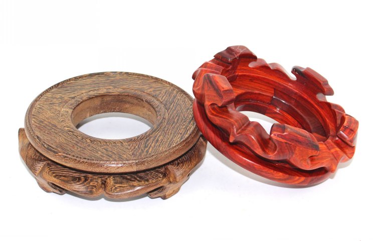 Mahogany round base, stone urn frame vase bonsai ceramic bottle gourd crystal ball real mywood furnishing articles