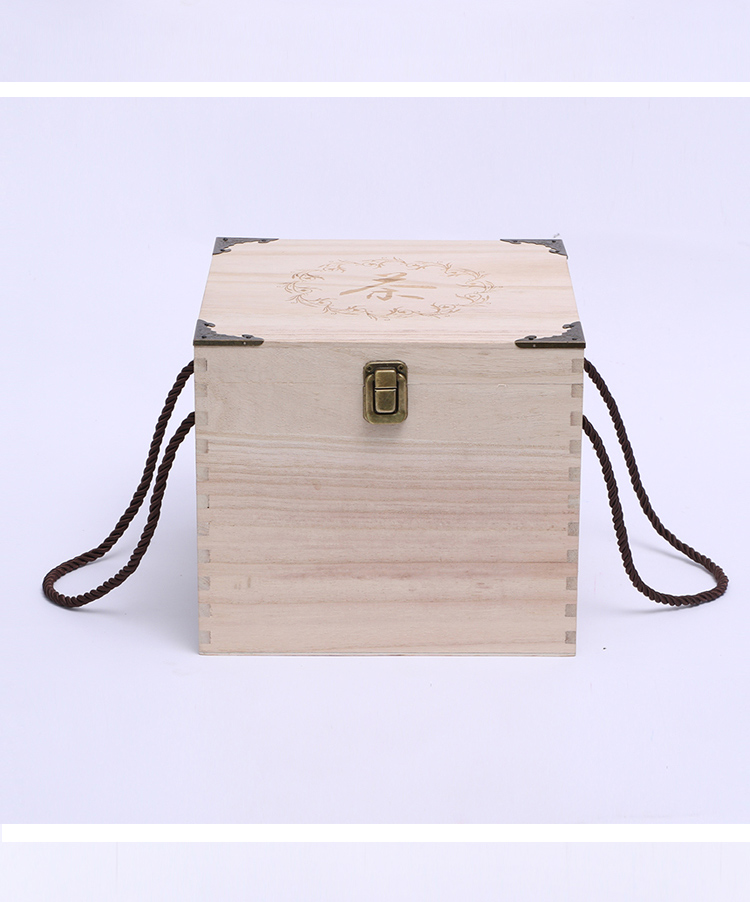 Pu 'er tea tray box solid wood tea accessories single gift box the tea box points tea general packaging tea cake box