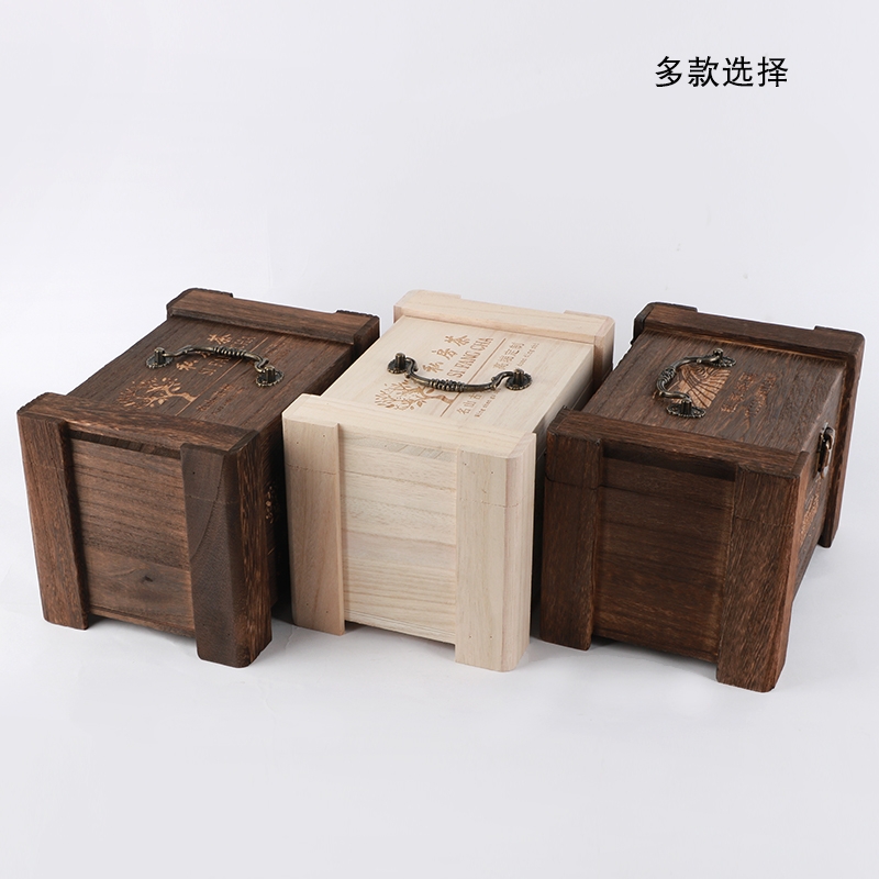 Tea box packing box aneroid wooden box, solid wood Tea loose Tea, black Tea box pu 'er Tea box general packaging