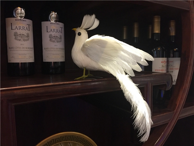 Emulation Feather Small Bird Swing Piece Feather Parrot Pendulum Pieces Bird Cage Decoration Fake Bird Photography Decoration Small Bird Garden Pendulum