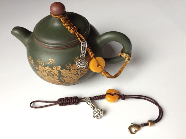 Double gourd ladle lid lashing kung fu tea cup with lid cord rope are it lashing the teapot lid cup