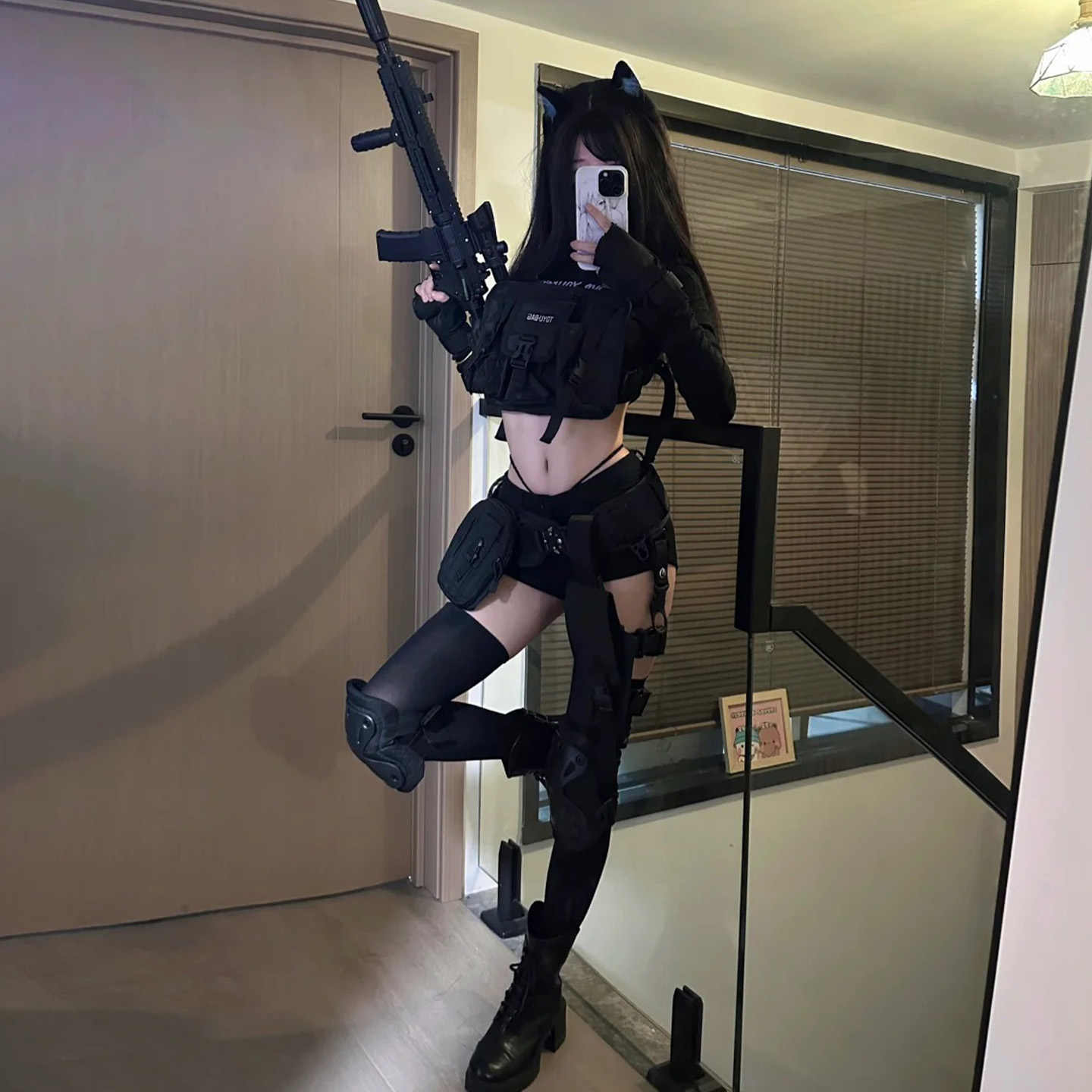 即納】覆面系NOISE武装娘タクティカルコスプレ衣装 ミリタリー