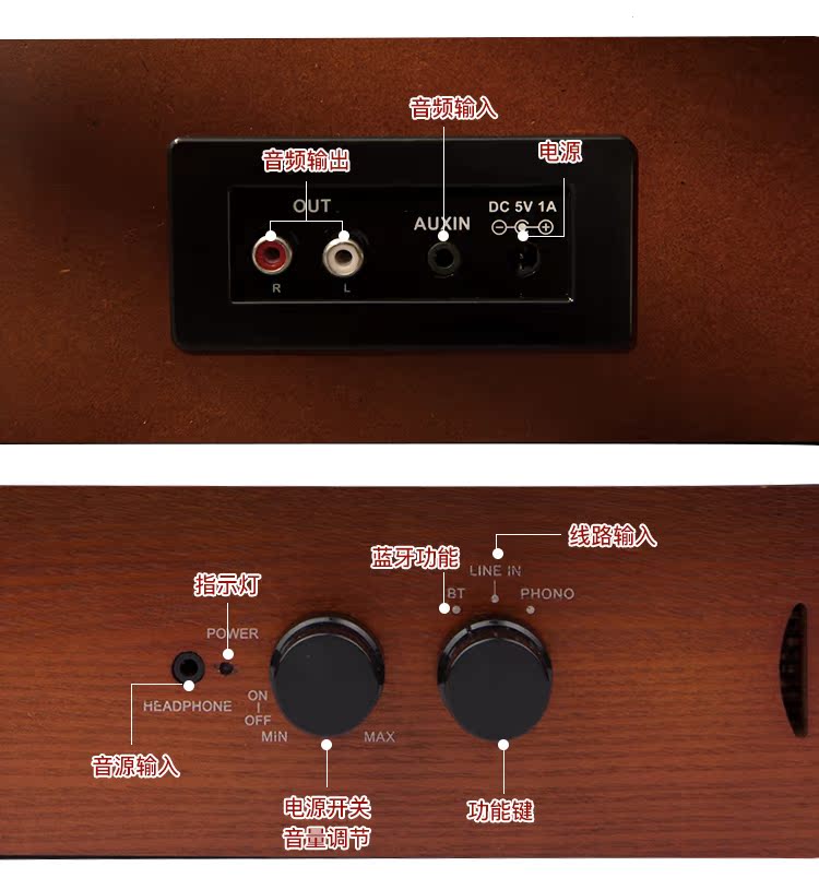 đầu đĩa than micro dd7 Máy ghi âm retro retro xách tay cổ điển phòng khách hiện đại nhỏ cổ nhà Mỹ giọng hát cơ điện máy ghi âm - Máy hát 	đầu đĩa than liên xô