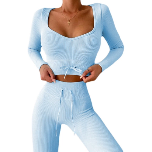 Повседневная бесшовная вязаная спортивная фитнес