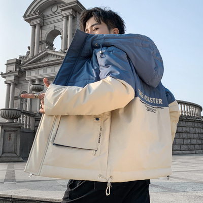 冬季外套连帽工装羽绒棉服保暖短款棉袄