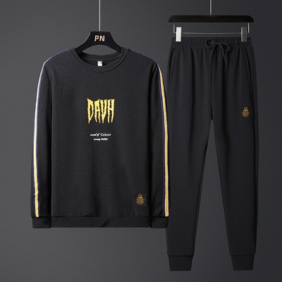 【两件套】CC韩版卫衣套装男休闲运动服潮