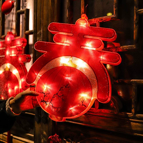 Год Дракона Большой Красный Фонарь Балкон Один -2024 Новогодний новогодний декора