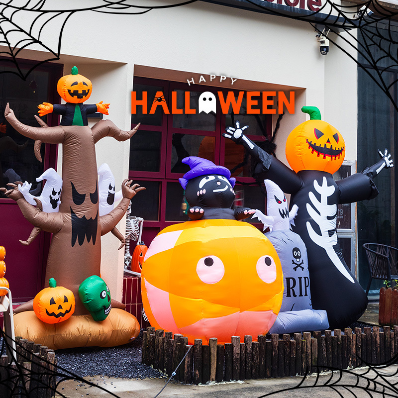 Halloween Cosplay Decoration Inflatable Ghost Balloon Large Pumpkin Ornament Outdoor Atmosphere Scene Setup Props Halloween Cosplay Decoration Inflatable Ghost Balloon Large Pumpkin Ornament Outdoor Atmosphere Scene Setup Props