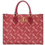 Красная вместительная и большая сумка через плечо для невесты, премиум класс