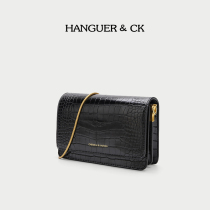 HANGUER & CK crocodile small square bag female 2021 New this year popular snake bone chain shoulder bag