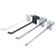 Square tube hook supermarket crossbar display rack socks mobile phone accessories crossbar hook thickened ເຄື່ອງປະດັບຂະຫນາດນ້ອຍ shelf hook