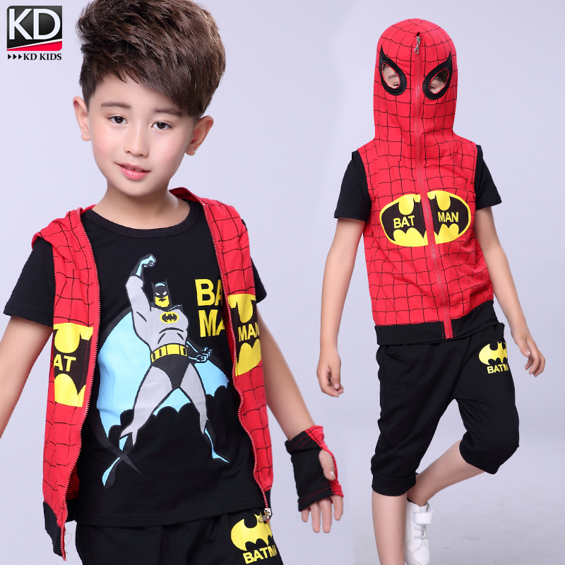 2020 mới 4 Summer Outfit 5 trai 6 Kids 7 Altman 8 Iron Man Quần áo 9 Sets 10 năm 11.