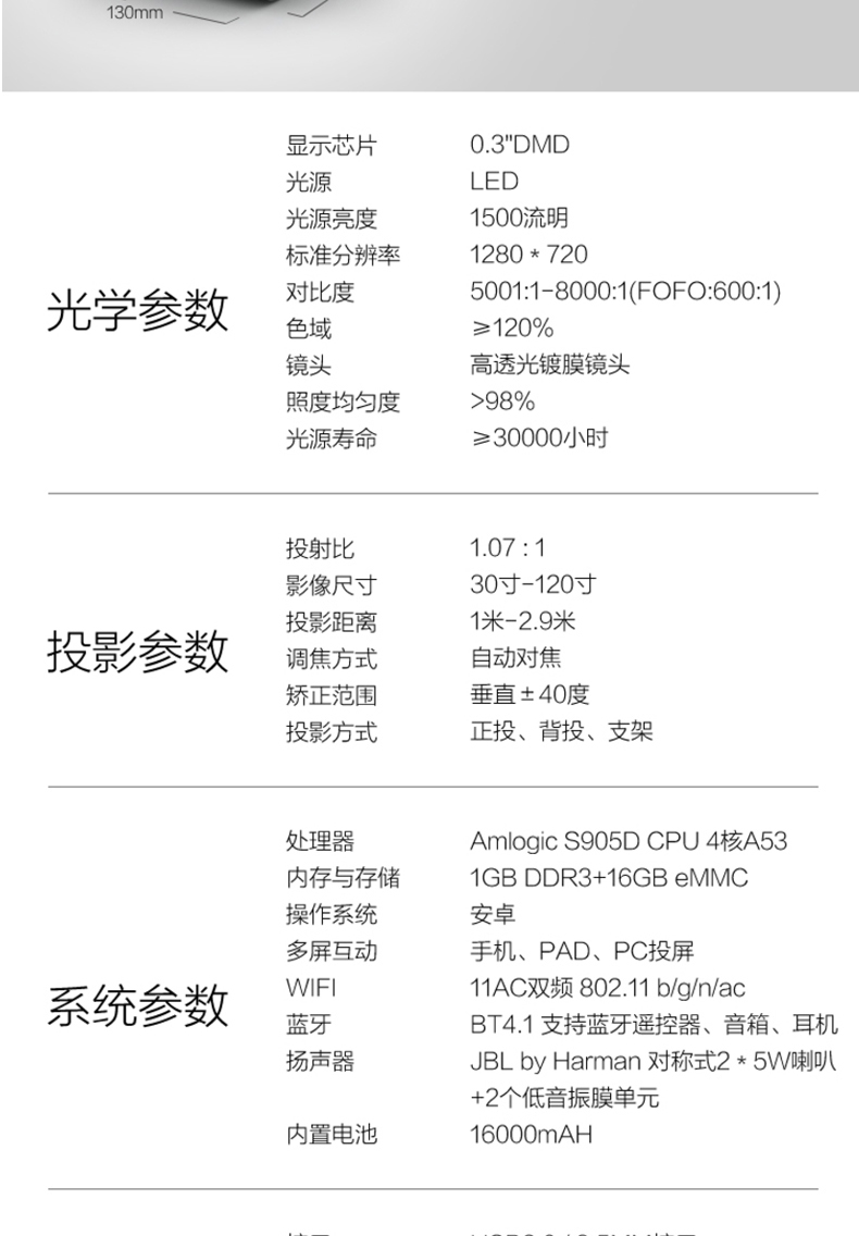 Tmall ma thuật màn hình A1 máy chiếu gia đình WiFi không dây rạp hát tại nhà máy chiếu thông minh Tmall ma thuật đầu tư di động HD 1080P mini phòng ngủ văn phòng điện thoại di động