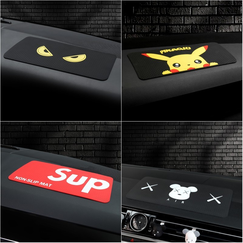 Cartoon car anti-skid pad large center console mobile phone decoration perfume storage pad men and women car supplies protective pad