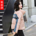 in bông quần áo 2019 mùa đông mới của phụ nữ quần áo Hàn Quốc lỏng lẻo thêu màu ngắn dày quần áo bánh mì sinh viên 
