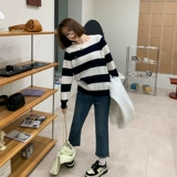 Синие весенние прямые свободные джинсы, штаны, большой размер, высокая талия, свободный крой