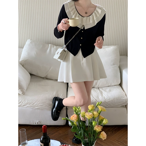 马西西 Весенняя юбка в складку, большой размер, высокая талия, свободный крой, А-силуэт