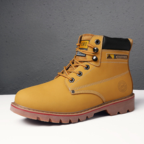 Martin mens boots Overalls mesh red Inrengin velvet Warm Rhubarb Boots Winter Waterproof Snowy Cotton Shoes High Bunch Shoes