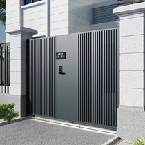 Aluminum alloy villa courtyard door fence yard double door stainless steel garden door galvanized electric folding door customization