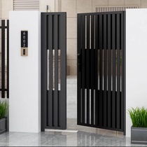 Aluminum alloy villa courtyard door outdoor garden door stainless steel electric single and double-open double door yard fence gate