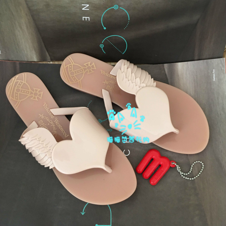 In-Stock Brazilian Melissa Vivienne Westwood Collaboration Heart-Wing Flip-Flops In-Stock Brazilian Melissa Vivienne Westwood Collaboration Heart-Wing Flip-Flops