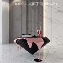 Electroplating diamond coffee table sales office model Italian designer magma flow shape diamond cutting surface table