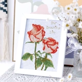 Rose Cross Emelcodery 2022 Новая линейная вышивка маленькая пара пара отправляется с парнем вышивкой DIY Simple Simple