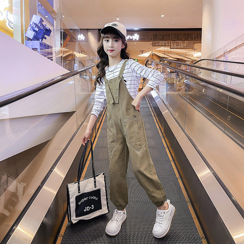 Spring Autumn Ocean Pie Girl Cuddling Bag Pants Long Pants Summer Dress CUHK Child 12 Year Old Girl Slim Fit Pants Casual Pants