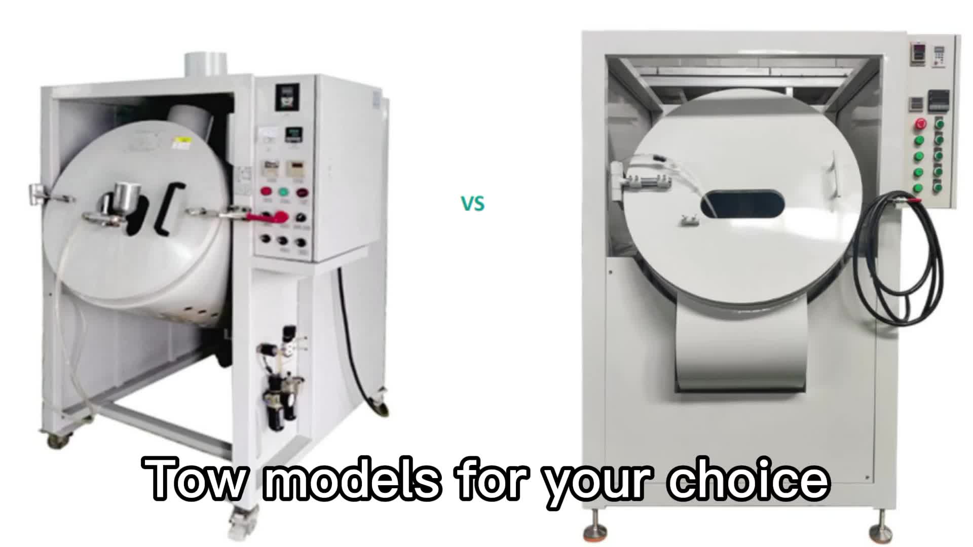 Qlq Automatic Vertical Spray Painting Equipment For Metal Slider Label Drum Type Painting