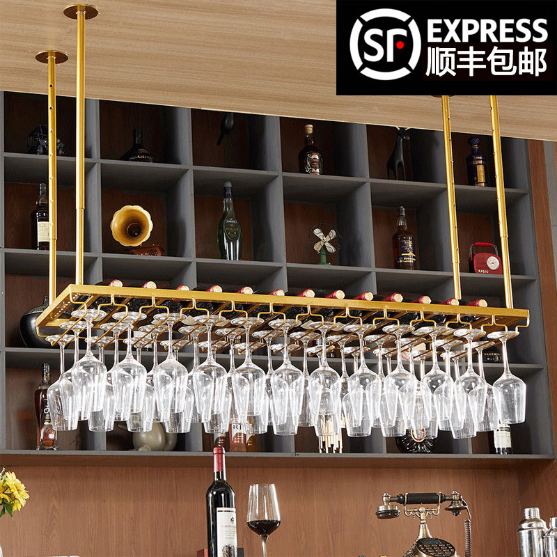 Red Wine Glass Shelf Upside Down Home High Foot Cup Bar Table Wine Cabinet Hanging Eurostyle Creative Pendulum Wine Glass Hanger