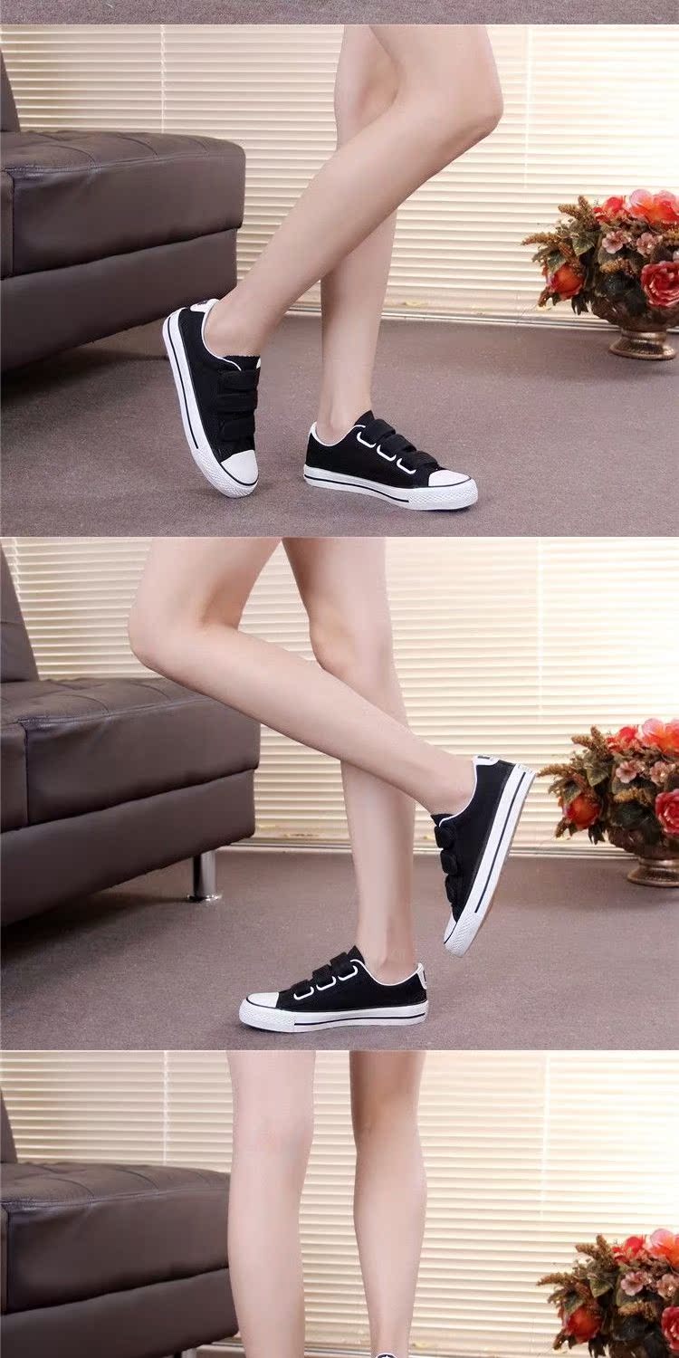 2018 Velcro Phiên bản tiếng Hàn của học sinh trung học cơ sở bằng vải canvas giay bitis nữ