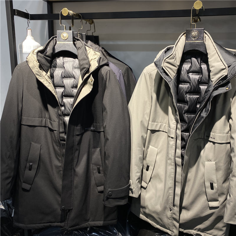 Year goods ~ super-valued Recommendation Press Offset ~ Winter Men's Fashion Leisure Lions Long version down jacket jacket