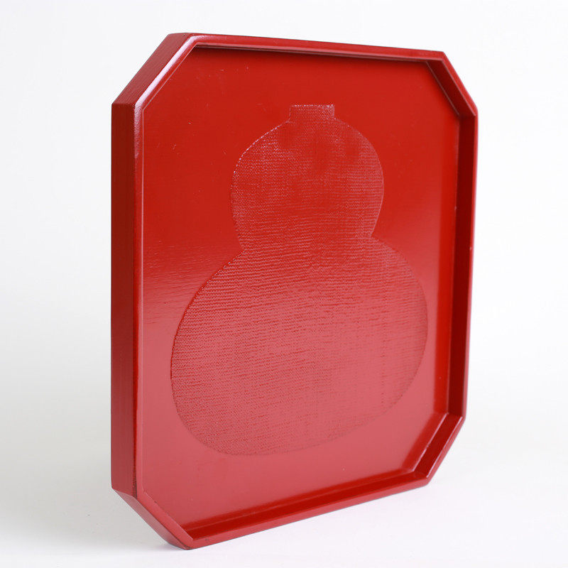 Lacquered tea tray Wooden Nursery Tray Red Joypan Retro Wooden Care