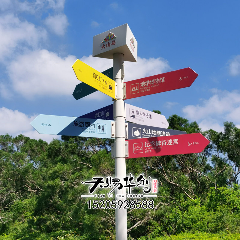 [USD 14.24] Outdoor Guide Sign Standing Guide Road Sign Scenic Area ...