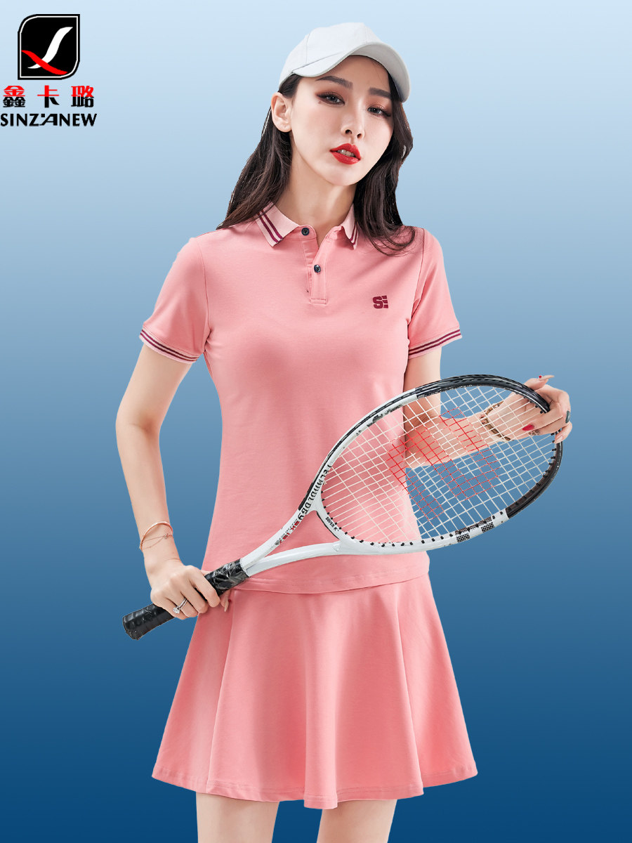 Sports Skirt Suit Women 2020 Summer short sleeves New casual preschool teacher Garden Two sets of Korean version Tennis dress suit