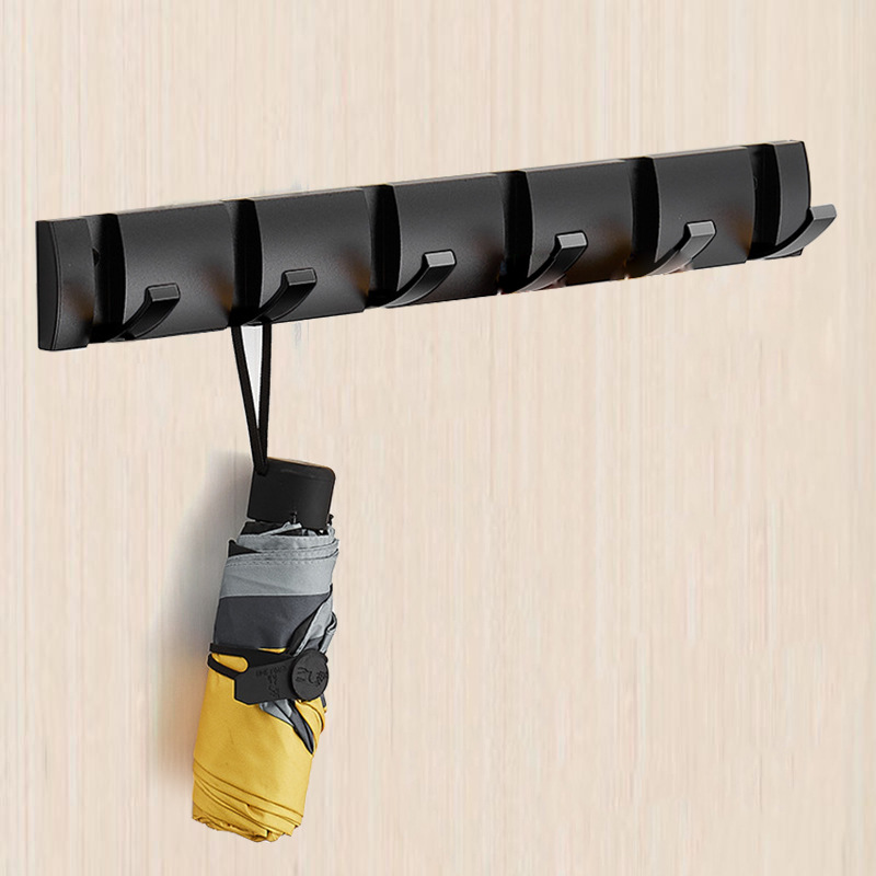 Invisible hole-free hanging clothes hook wall-mounted wall folding hook bathroom door rear Hyun off hanger clothes cap hook can shrink-Taobao