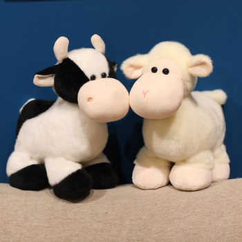 Farm series cute cow donkey doll mascot lamb doll doll accompanying children plush toy