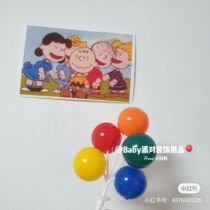  Balloons flags festive supplies party gifts dress up decoration dessert table decoration cake candles photo props